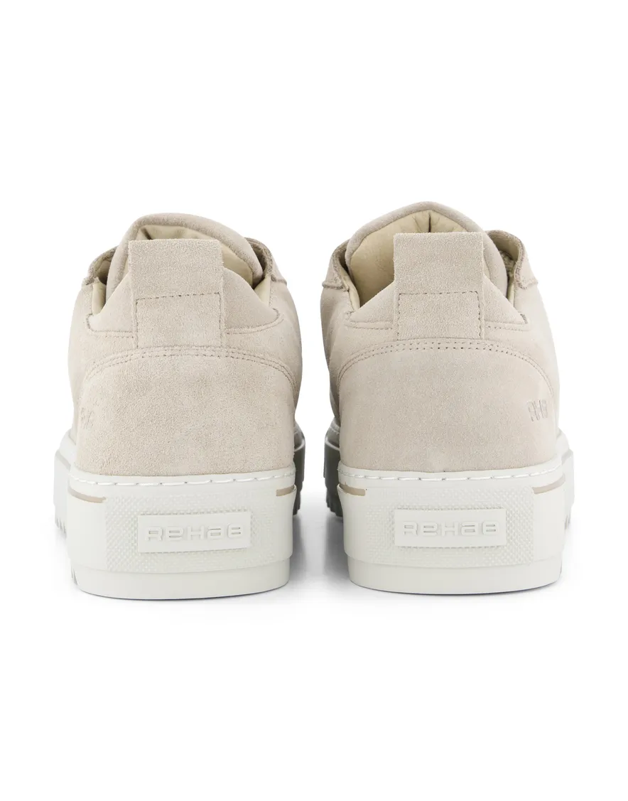 Rehab sneakers beige effen leer