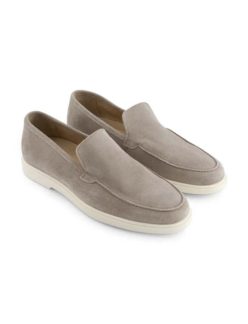Rehab loafer beige met witte zool SIMON leer