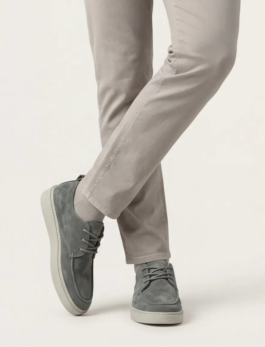Rehab sneakers groen effen witte zool OZZY