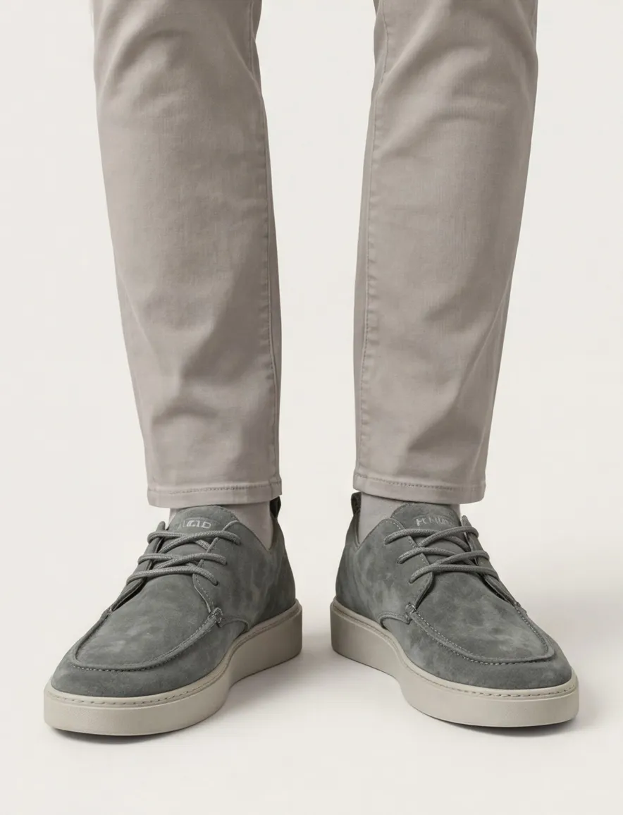 Rehab sneakers grijs effen witte zool OZZY