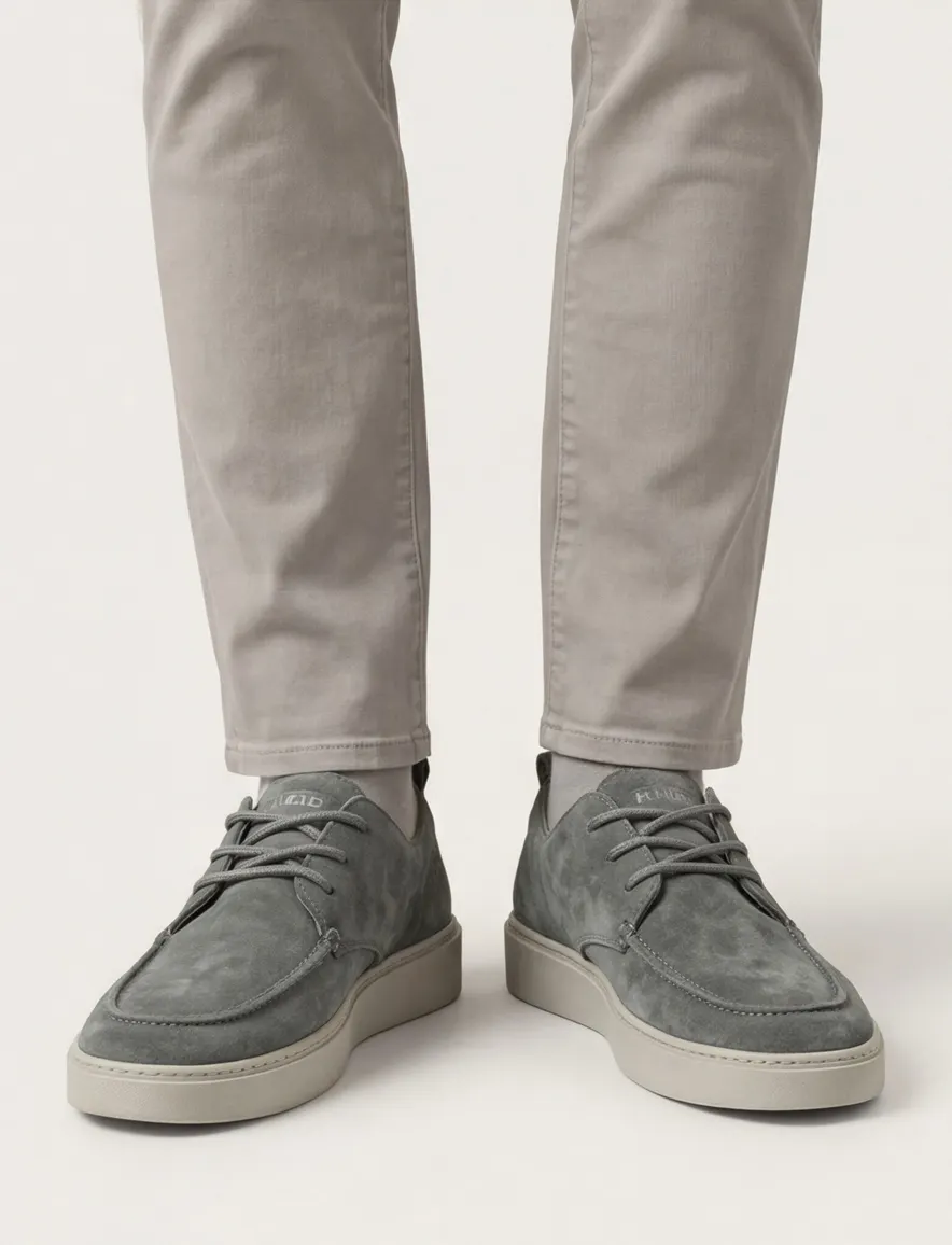 Rehab sneakers groen effen witte zool OZZY