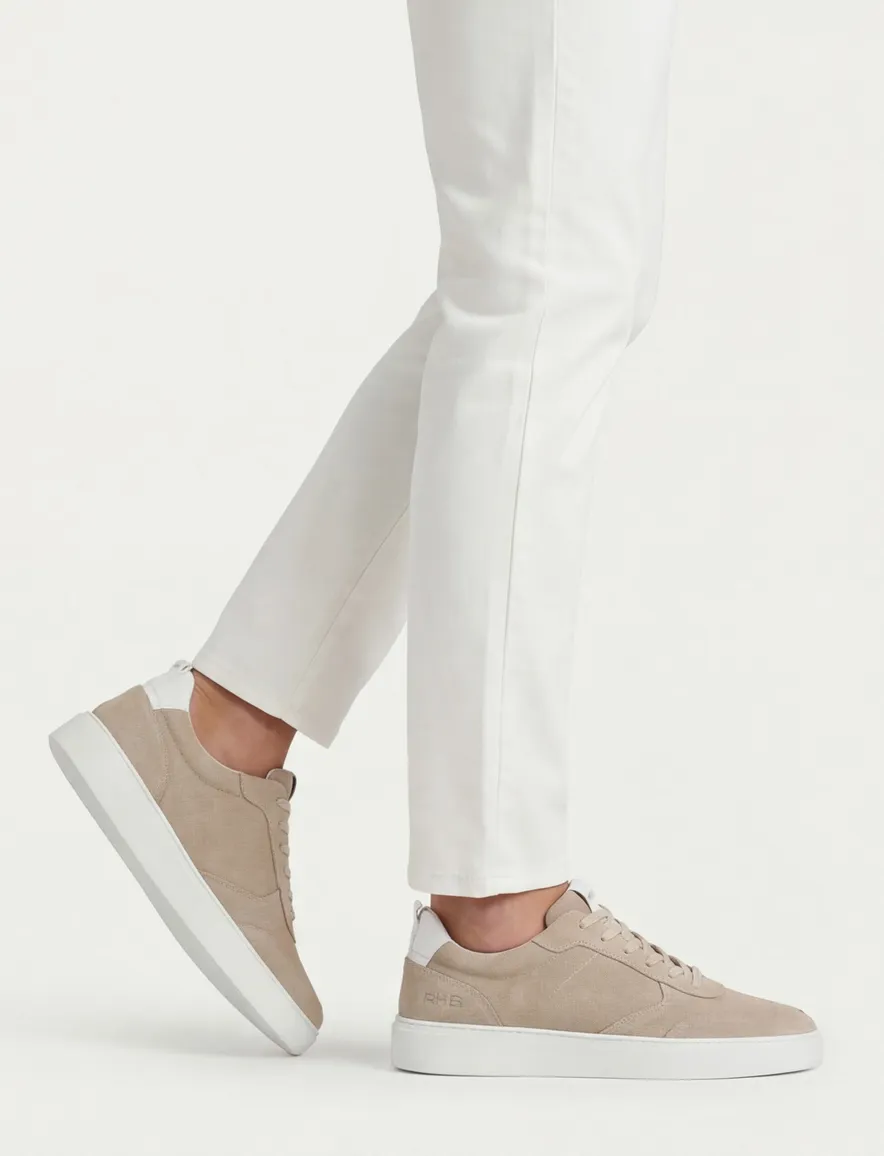 Rehab sneakers beige leer