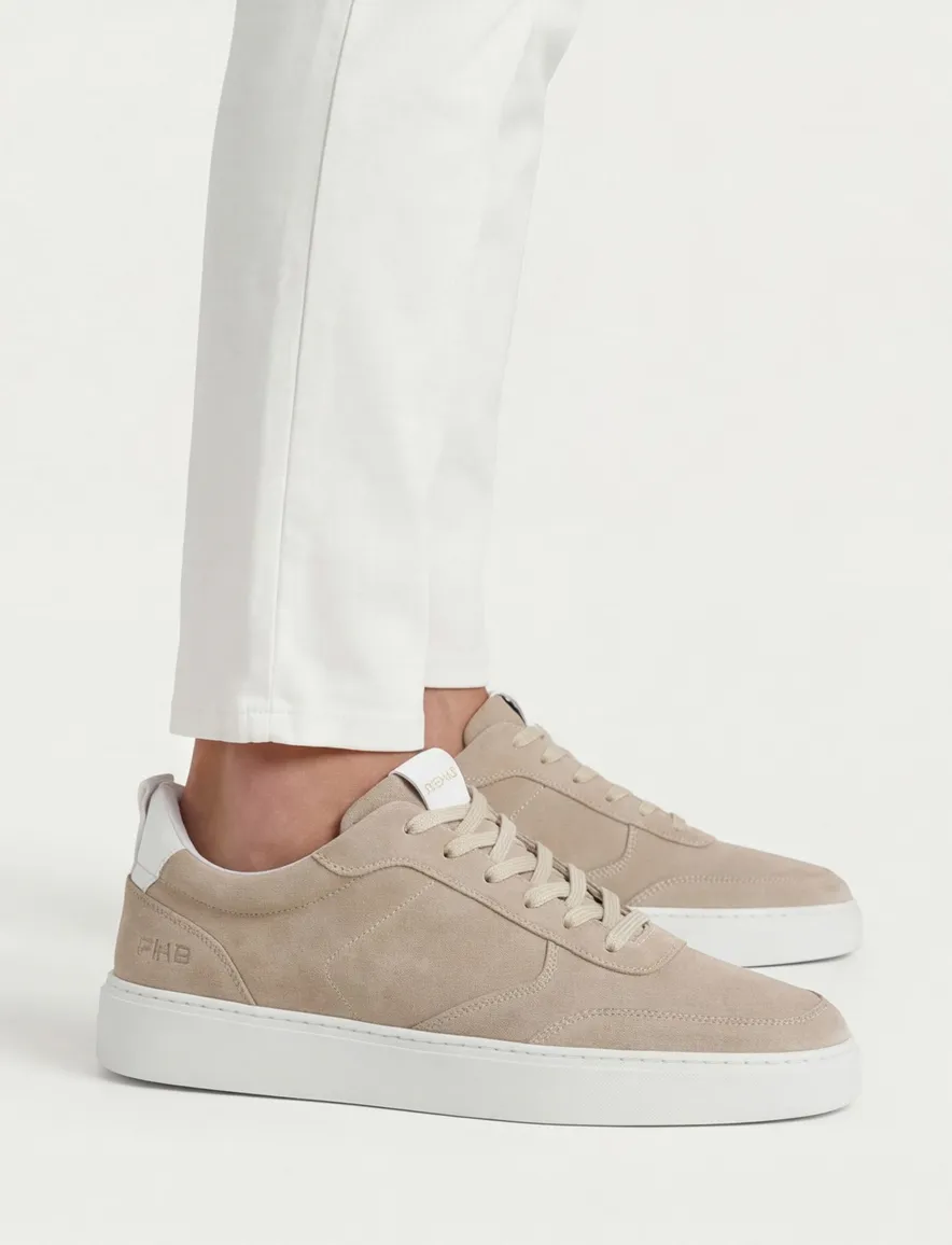 Rehab sneakers beige leer