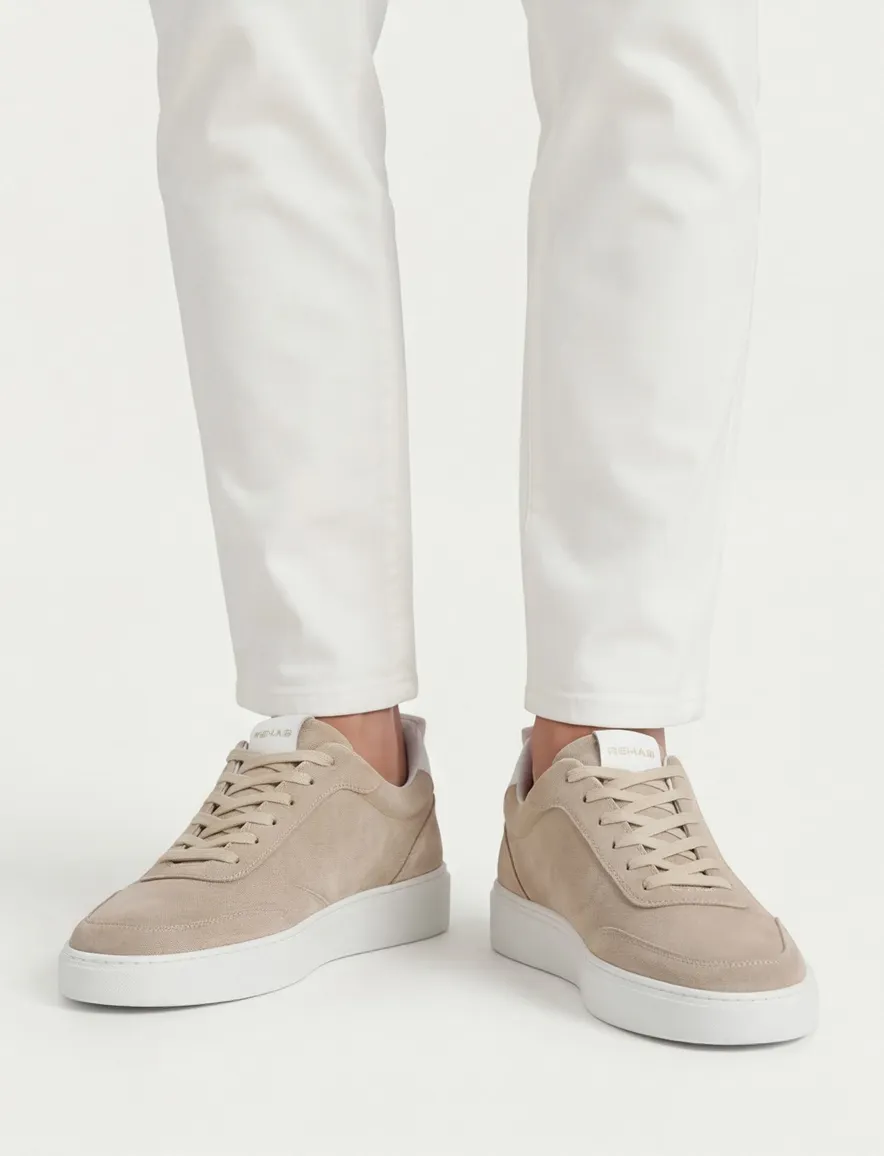 Rehab sneakers beige leer