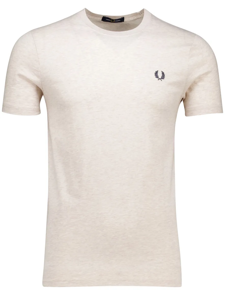 Fred Perry T-shirt beige effen katoen
