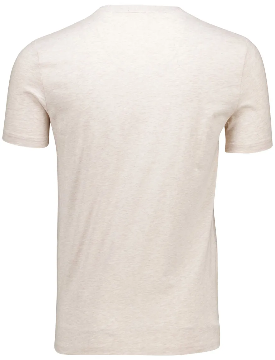 Fred Perry T-shirt beige effen katoen