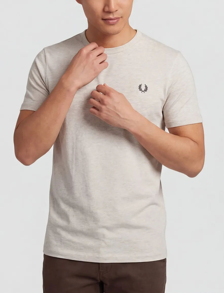 Fred Perry ringer t-shirt lichtbeige