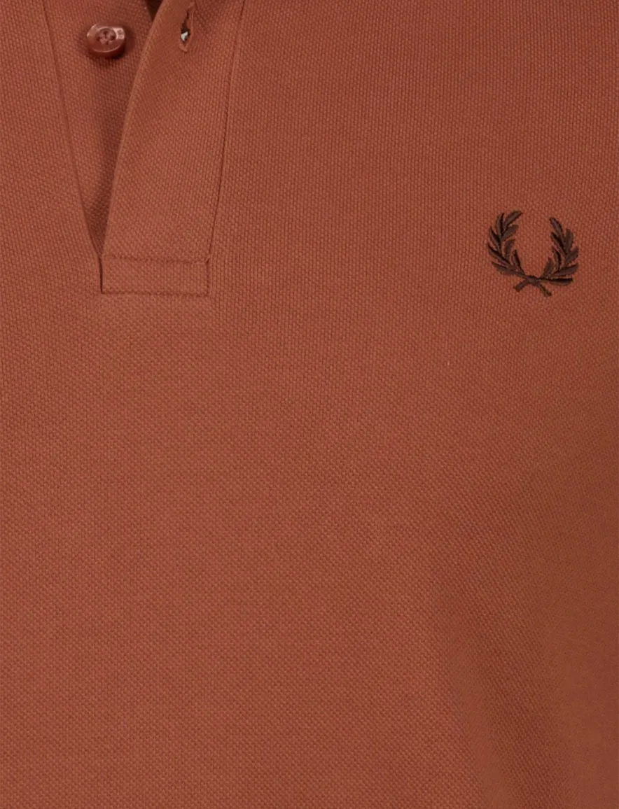 Fred Perry polo bruin katoen