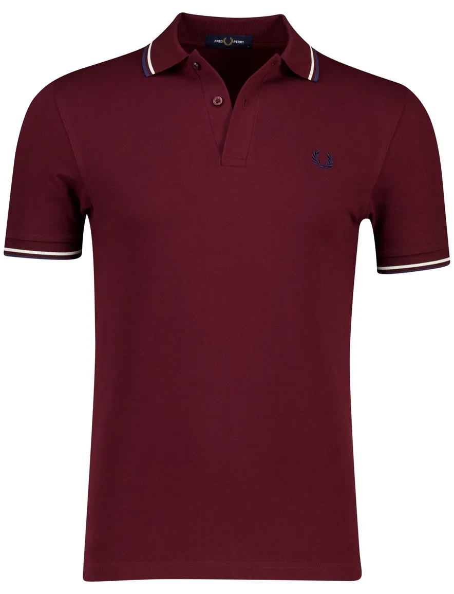 Fred Perry polo rood effen