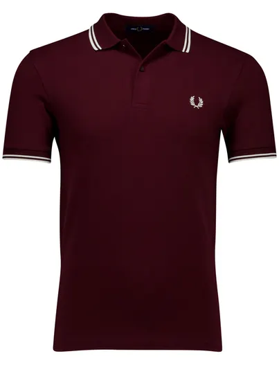 Fred Perry Fred Perry polo bordeaux effen katoen