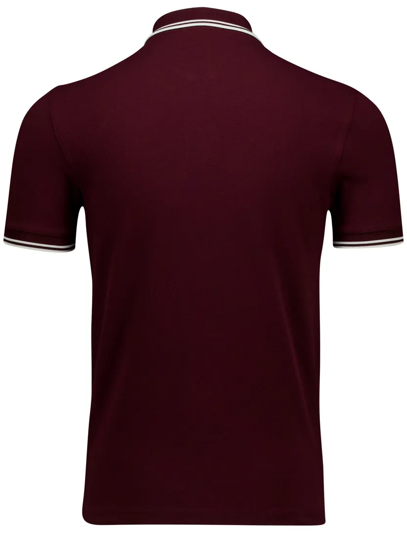 Fred Perry polo bordeaux effen katoen