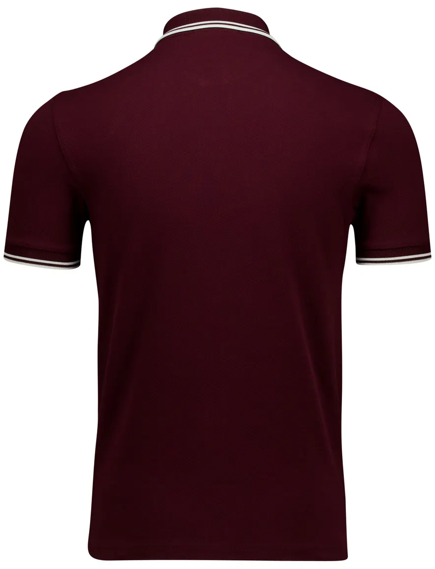 Fred Perry polo bordeaux effen