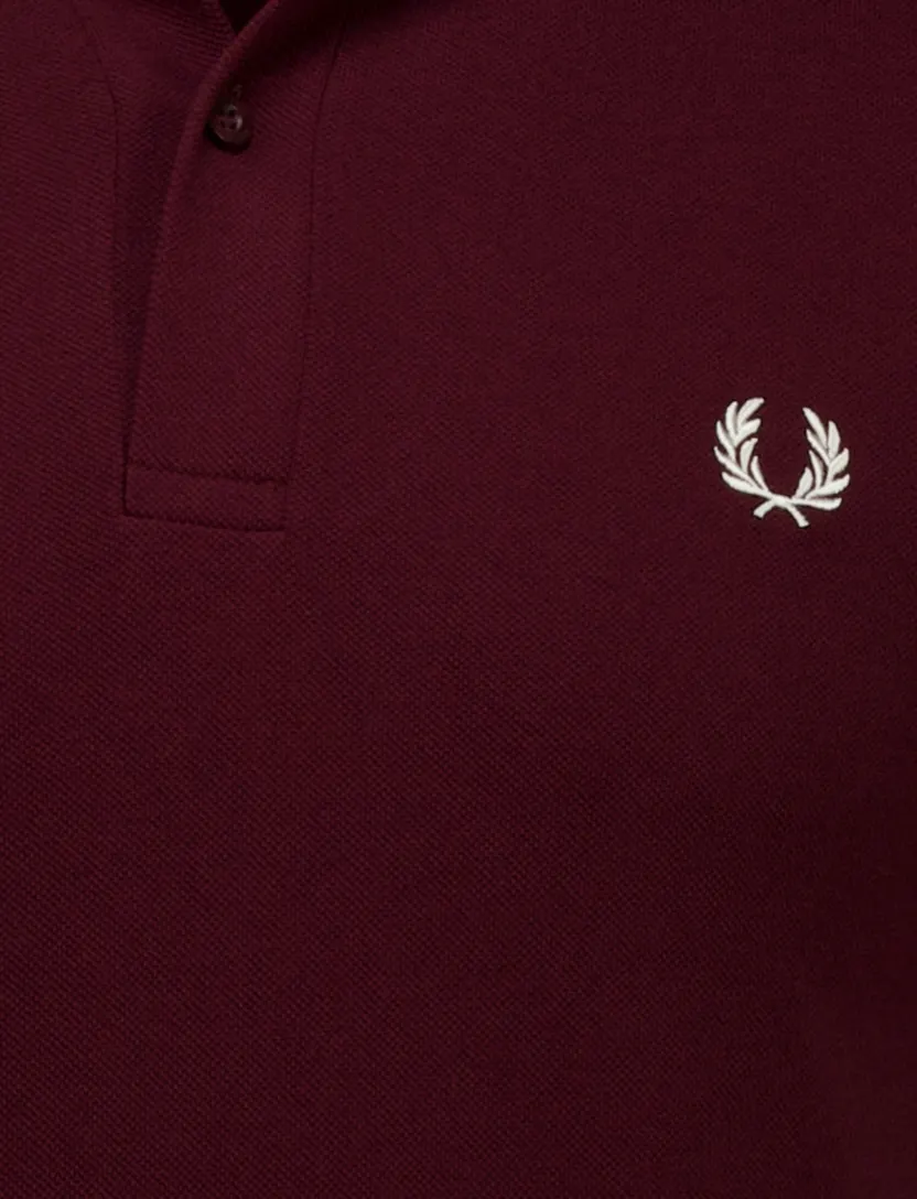 Fred Perry polo bordeaux effen katoen