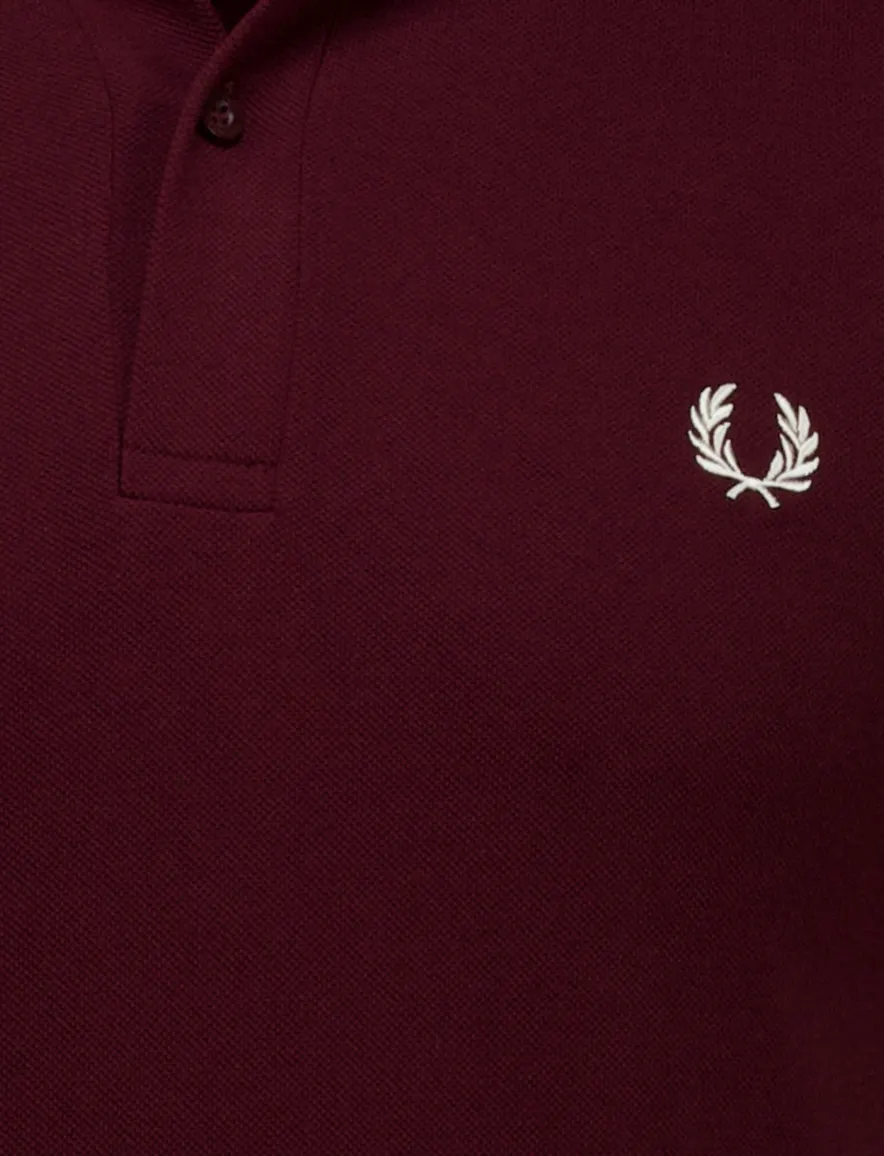 Fred Perry polo bordeaux effen