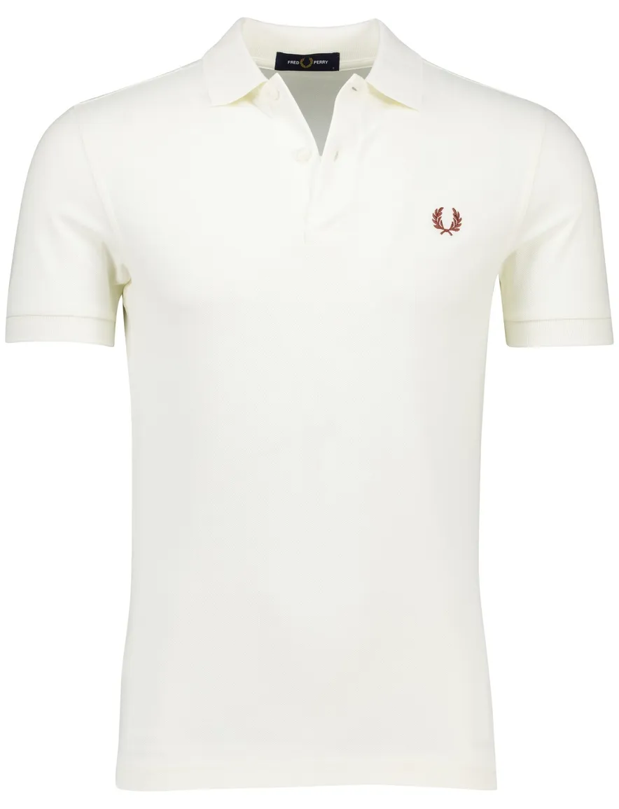 Fred Perry polo wit effen katoen