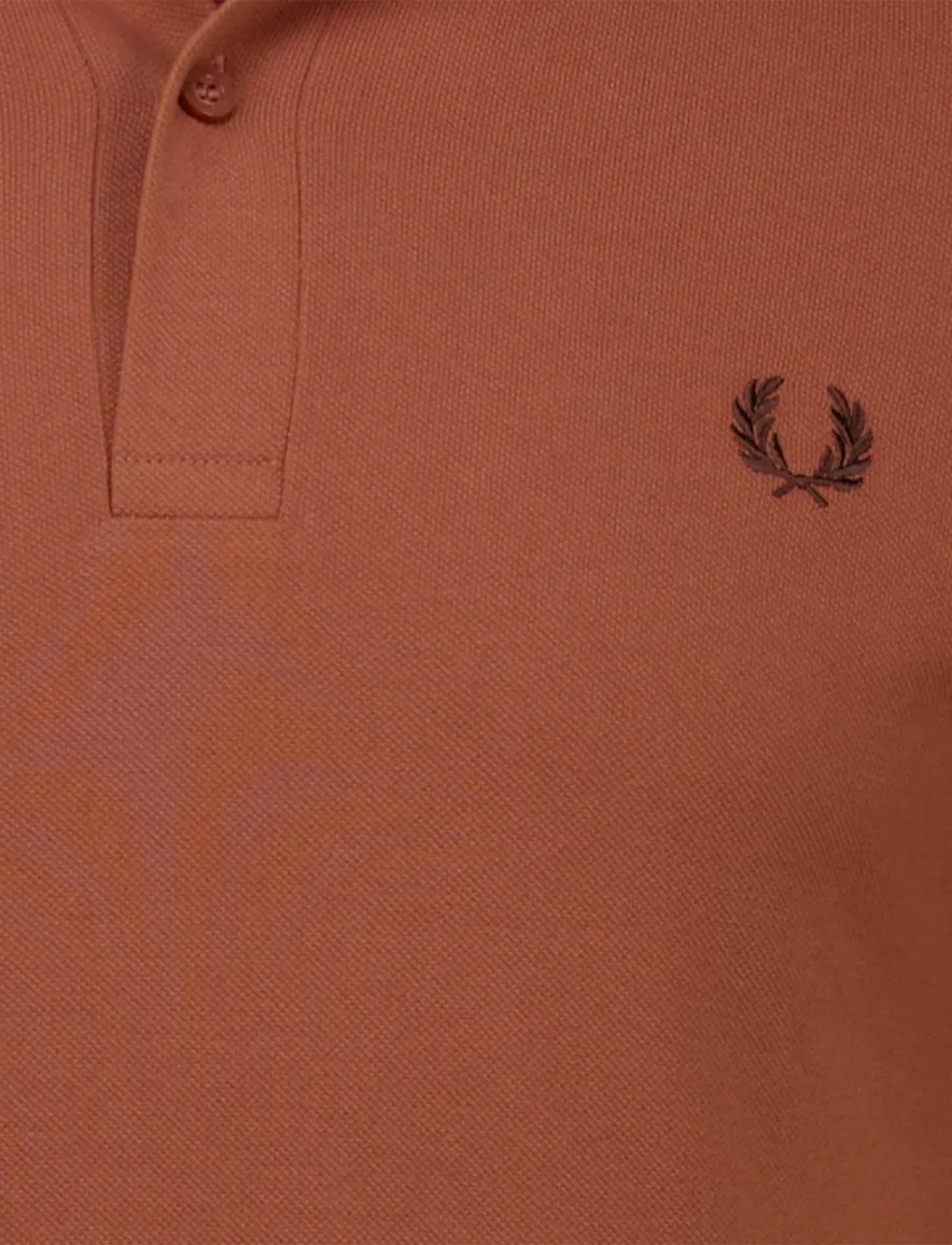 Fred Perry polo effen bruin