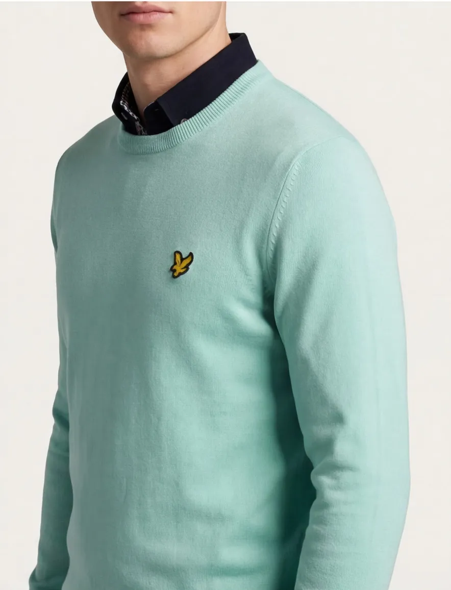 Lyle & Scott trui turquoise