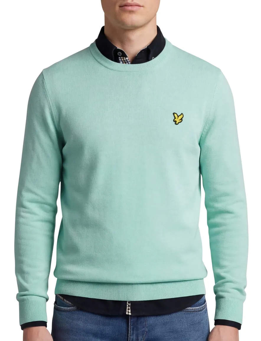 Lyle & Scott trui turquoise