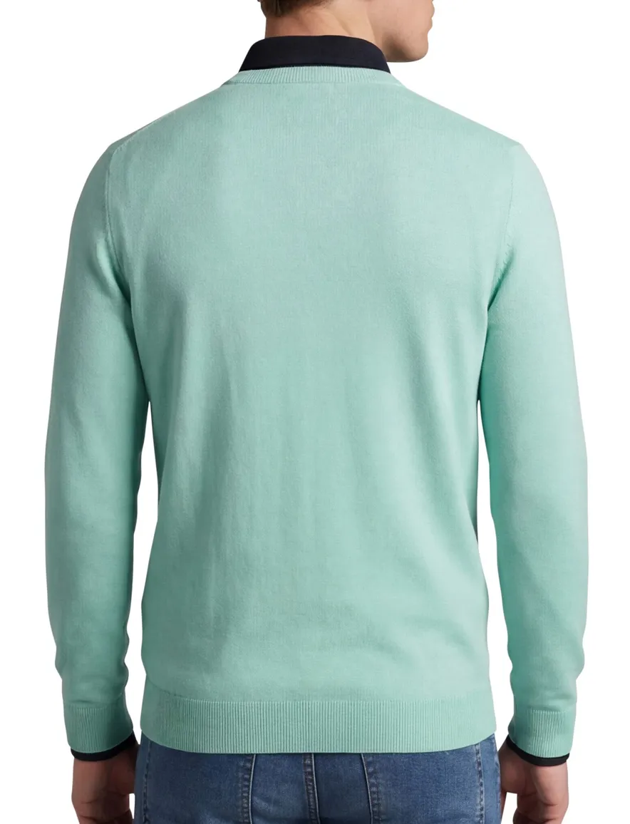 Lyle & Scott trui turquoise