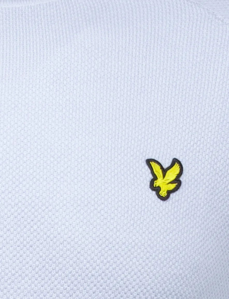 Lyle & Scott T-shirt lichtblauw knitted katoen normale fit