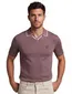 bruin Lyle & Scott tipped knitted open collar polo shirt