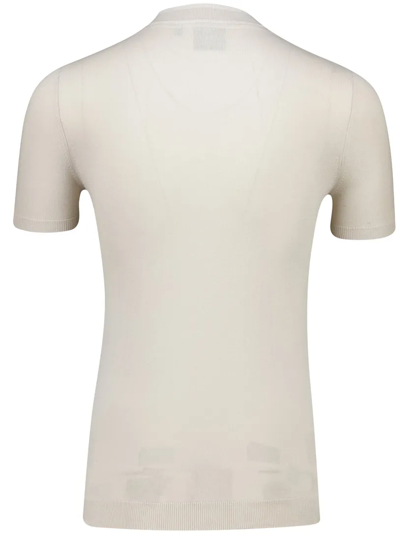 Lyle & Scott T-shirt met rits beige