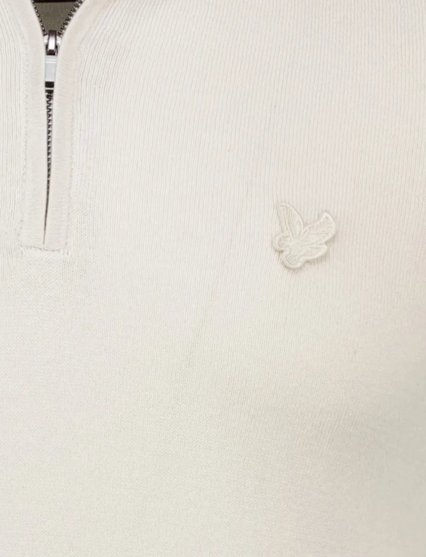 Lyle & Scott T-shirt met rits beige