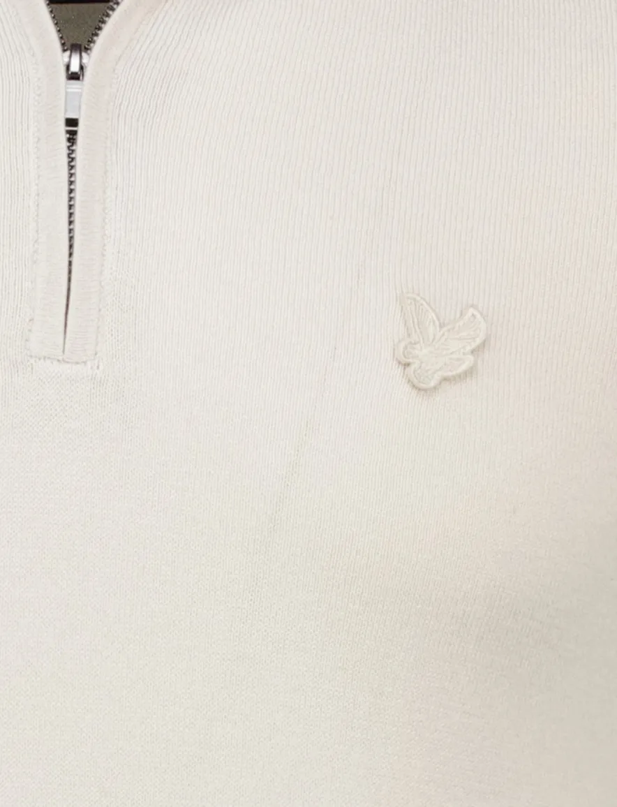 Lyle & Scott T-shirt met rits beige