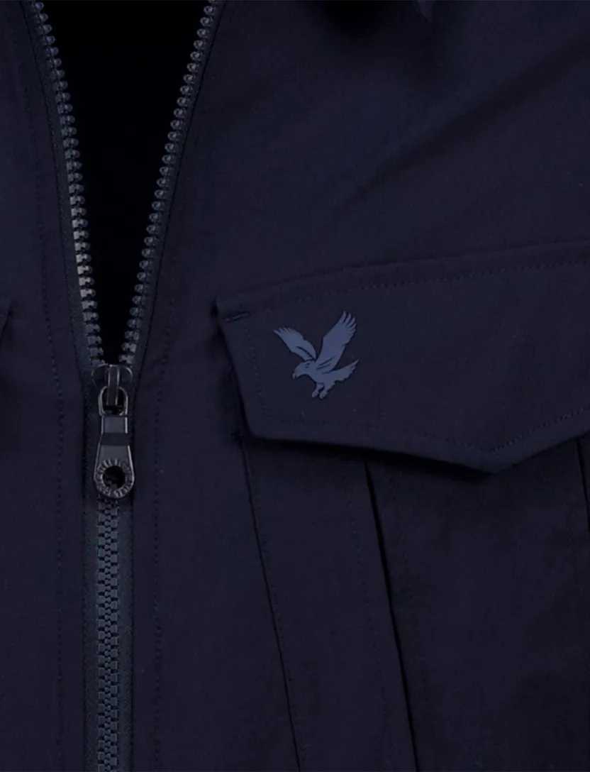 donkerblauw Lyle & Scott overshirt met dubbel borstzak