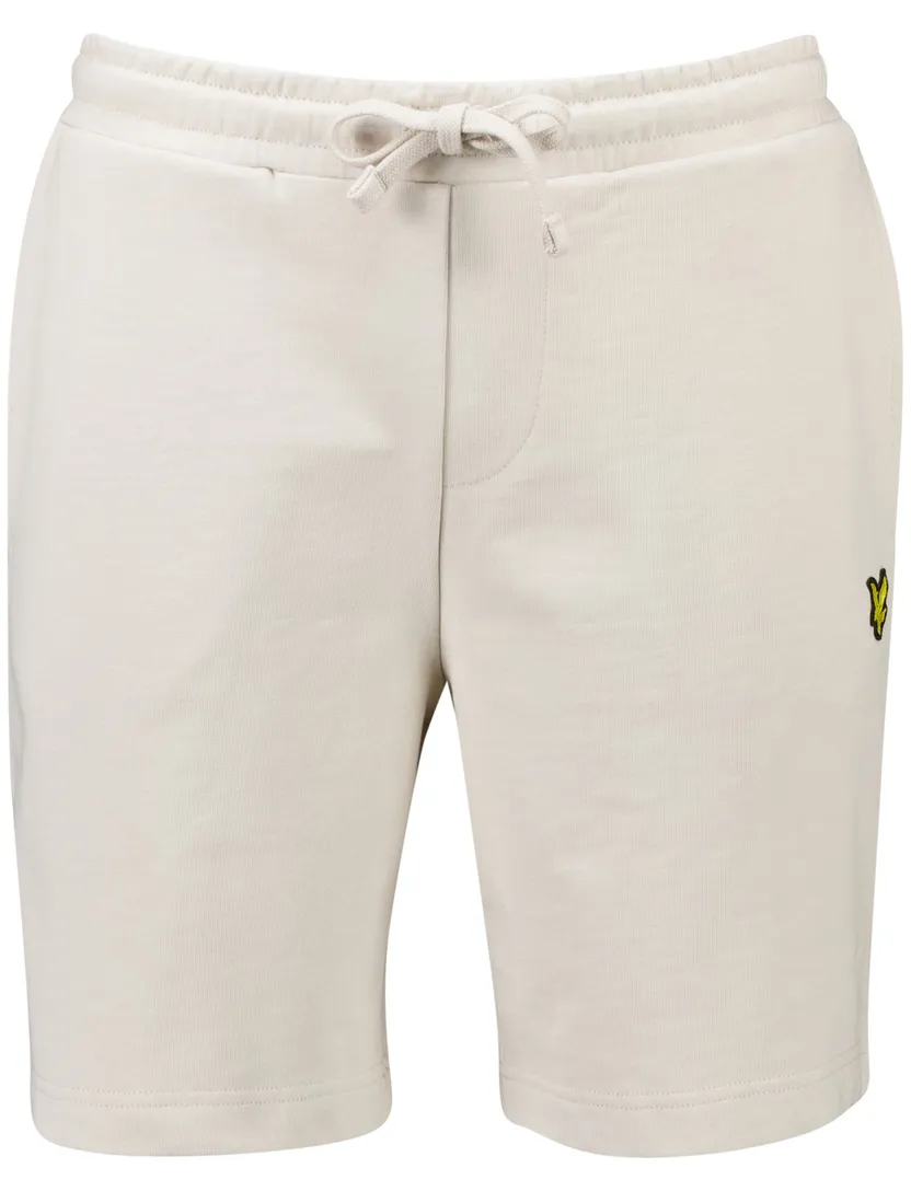 katoenen Lyle & Scott short creme slim fit