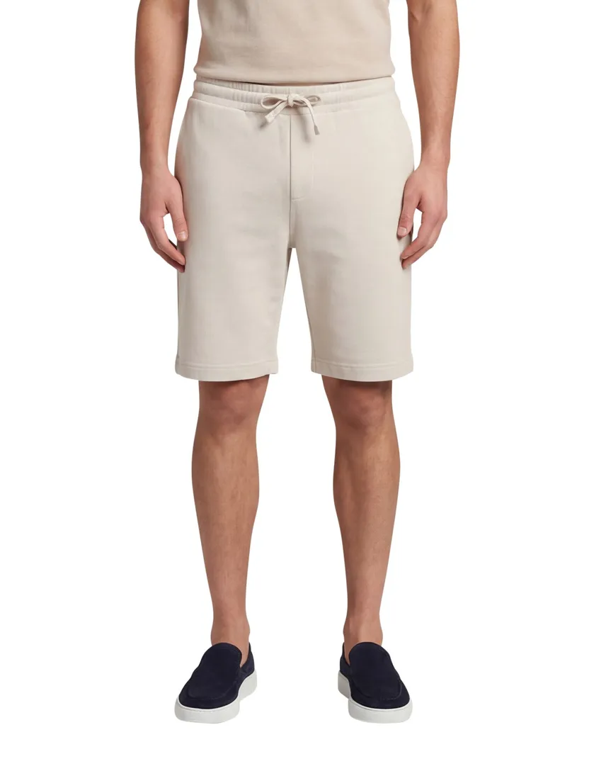 katoenen Lyle & Scott short creme slim fit