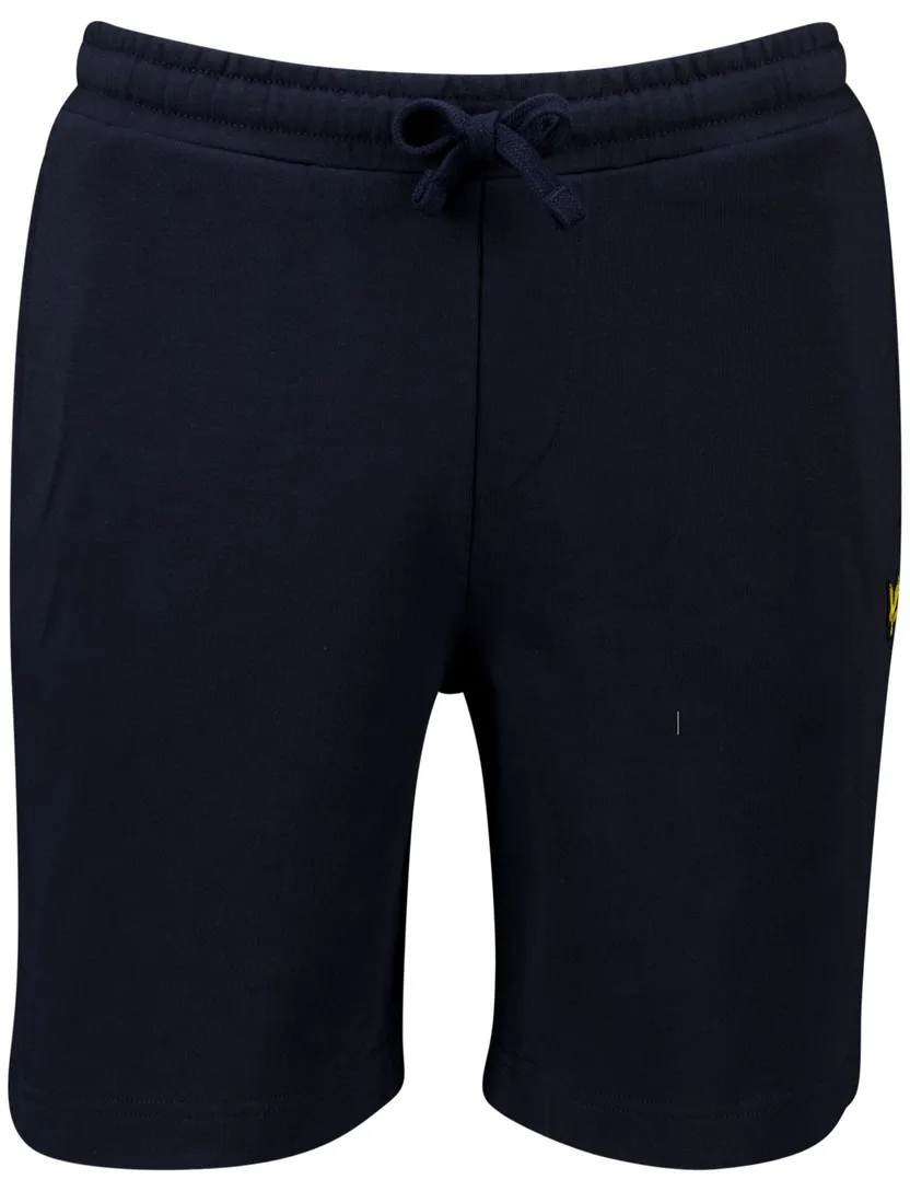 Lyle & Scott short donkerblauw effen katoen slim fit