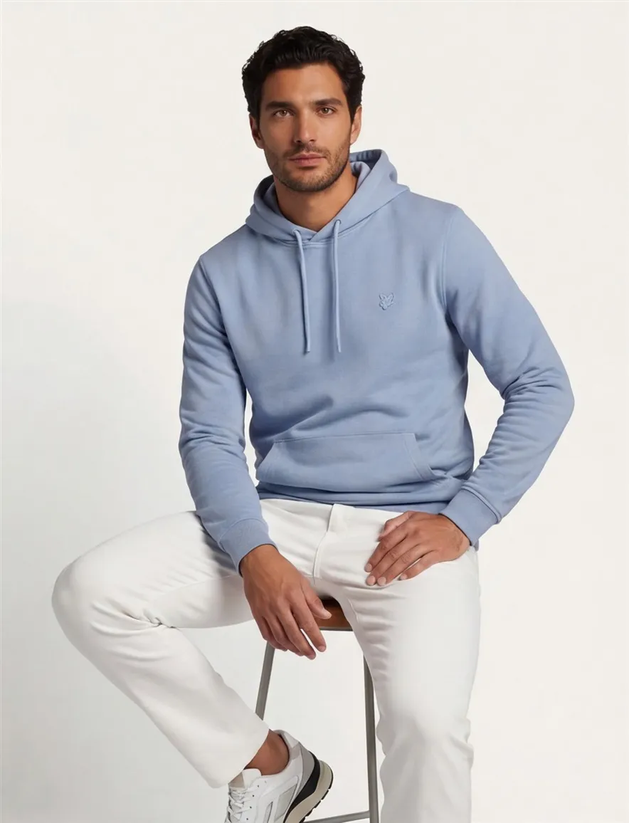 Lyle & Scott Superfine hoodie blauw