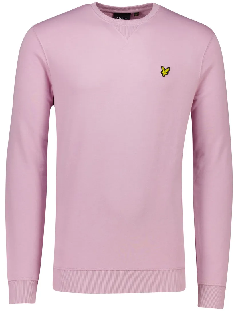 Lyle & Scott crewneck sweater roze katoen