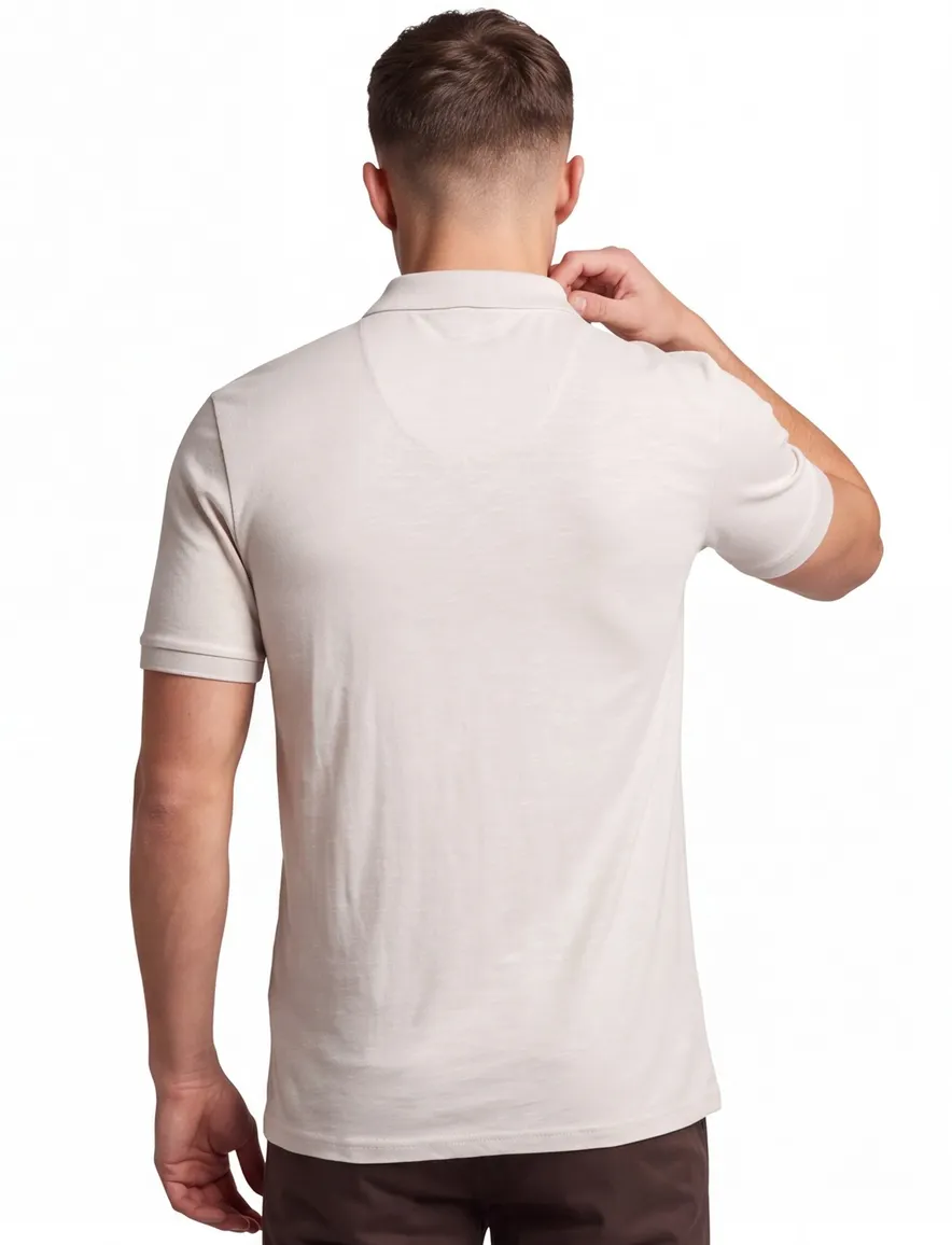Lyle & Scott polo creme katoen