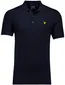 Lyle & Scott slub polo shirt jersey donkerblauw