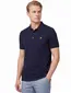 Lyle & Scott slub polo shirt jersey donkerblauw
