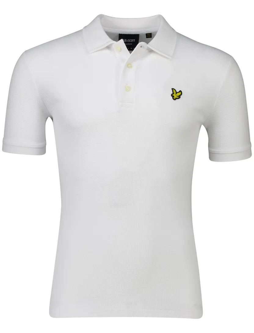 katoenen Lyle & Scott poloshirt wit effen slim fit