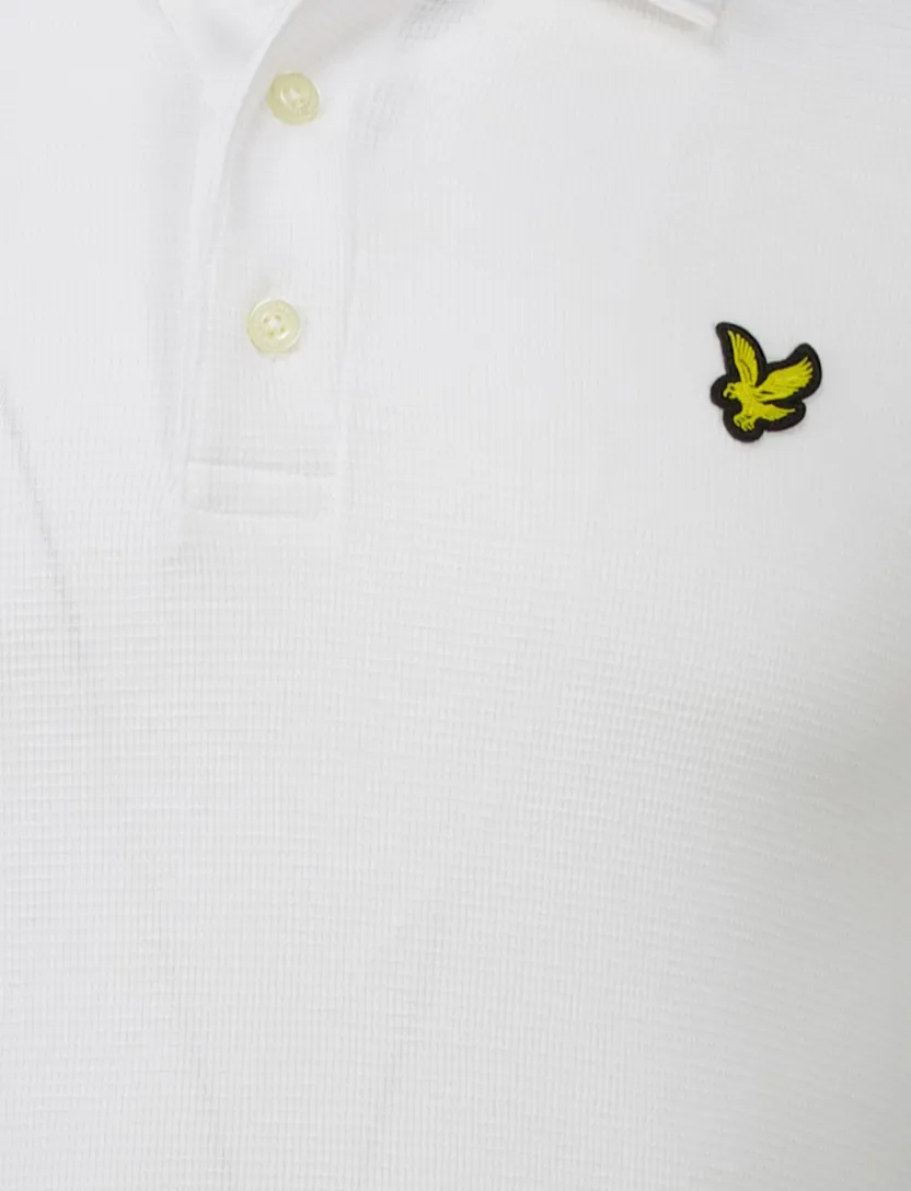 katoenen Lyle & Scott poloshirt wit effen slim fit