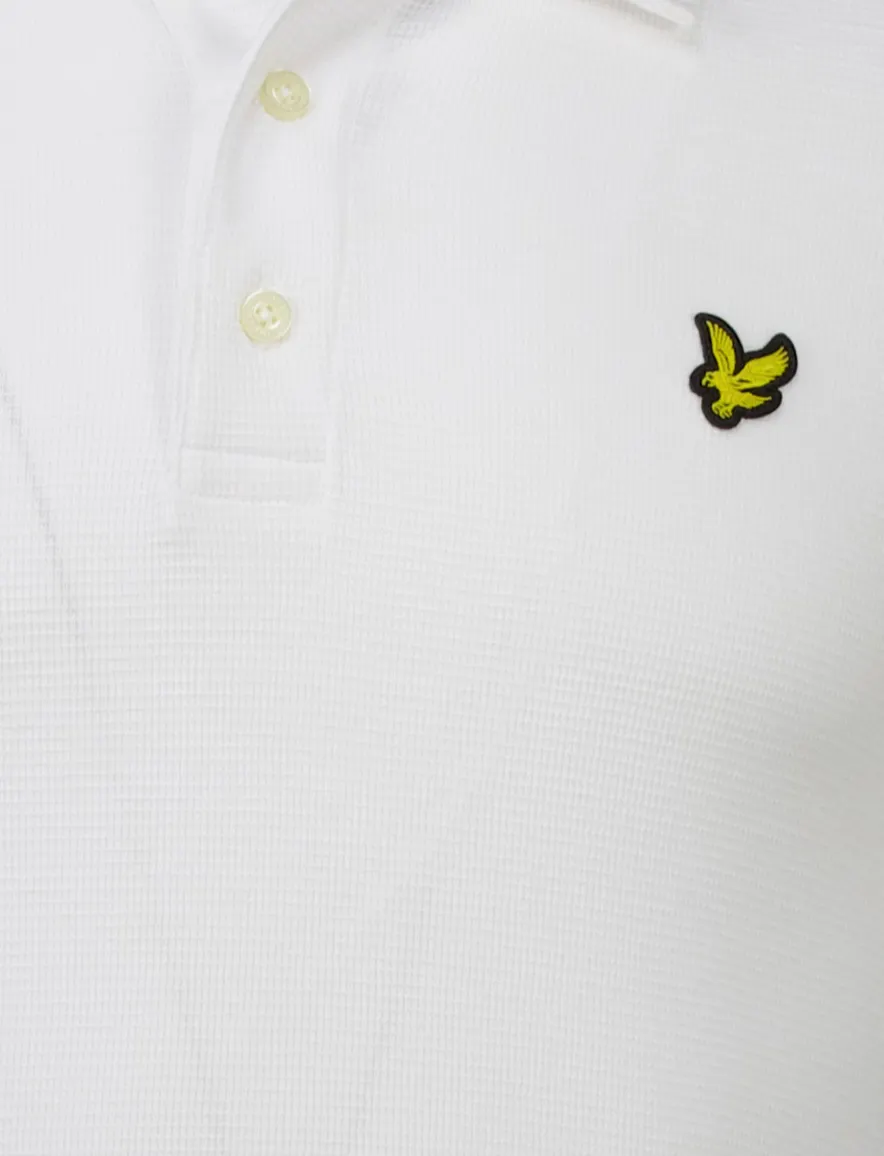 Lyle & Scott poloshirt wit effen slim fit katoen