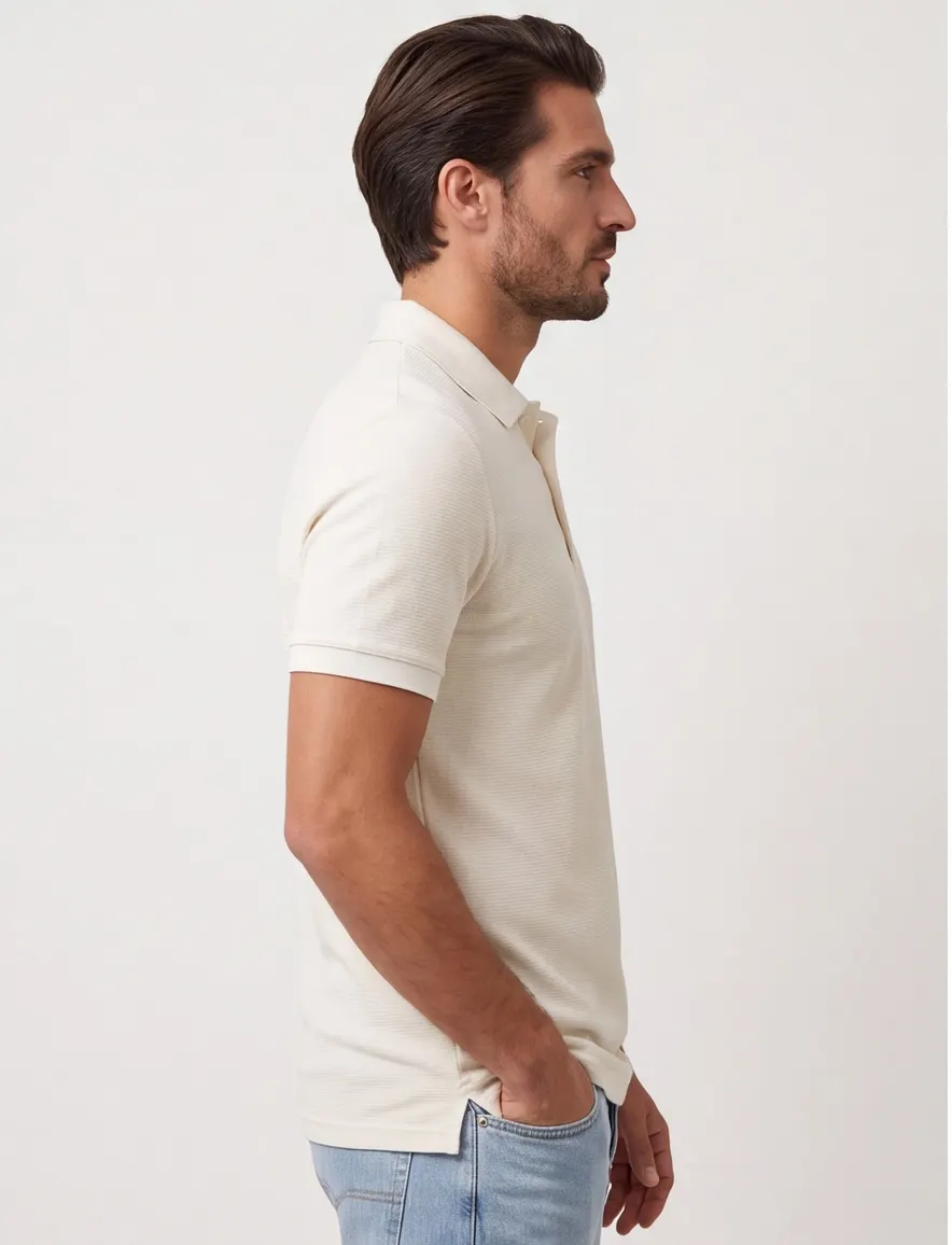 Lyle & Scott Milano polo creme Relaxed Fit