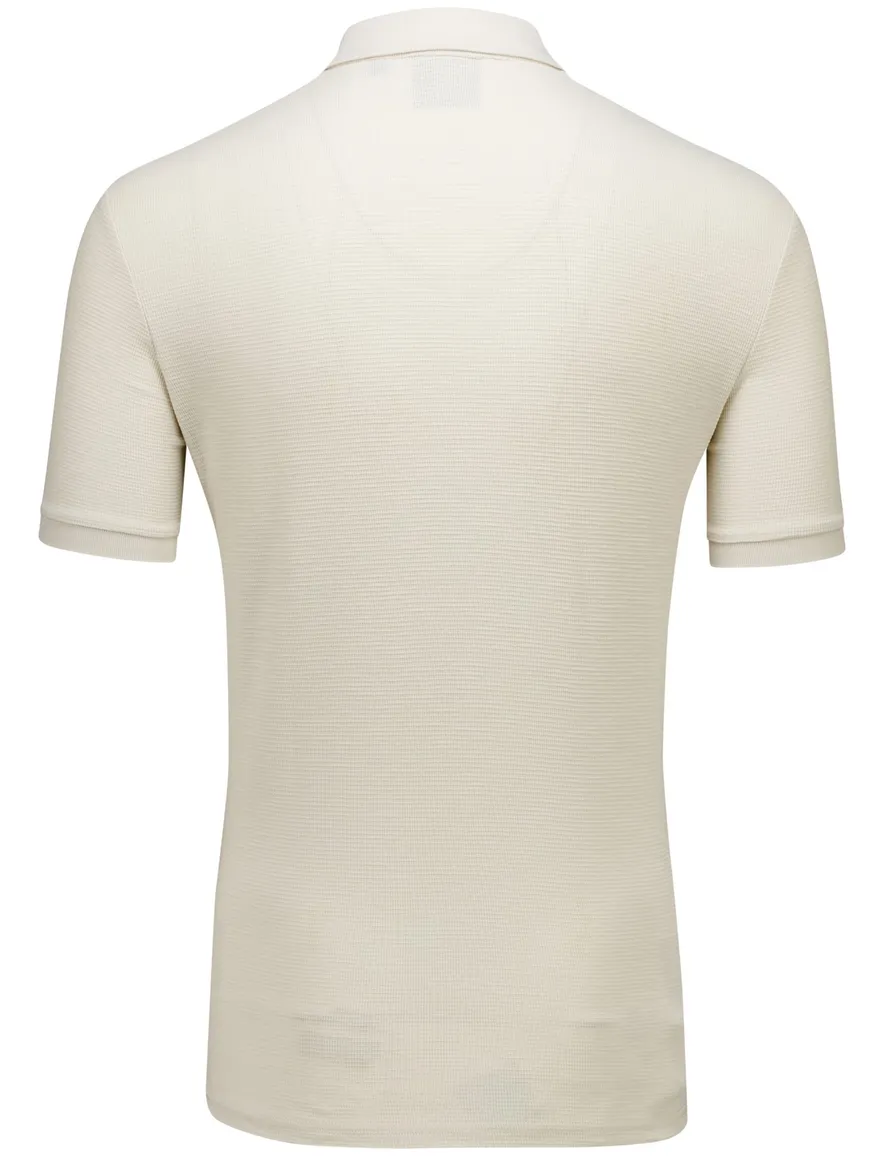 Lyle & Scott Milano polo creme Relaxed Fit korte mouw