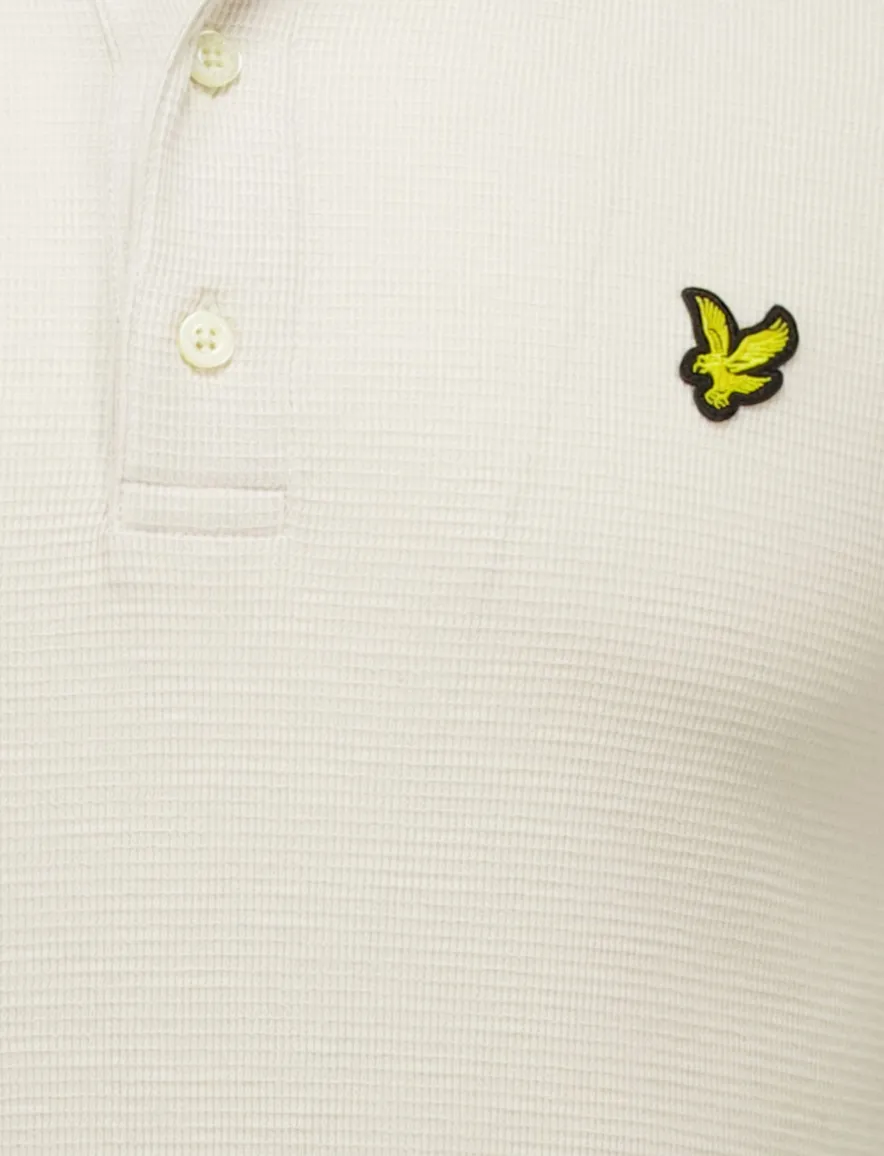 Lyle & Scott Milano polo creme Relaxed Fit korte mouw