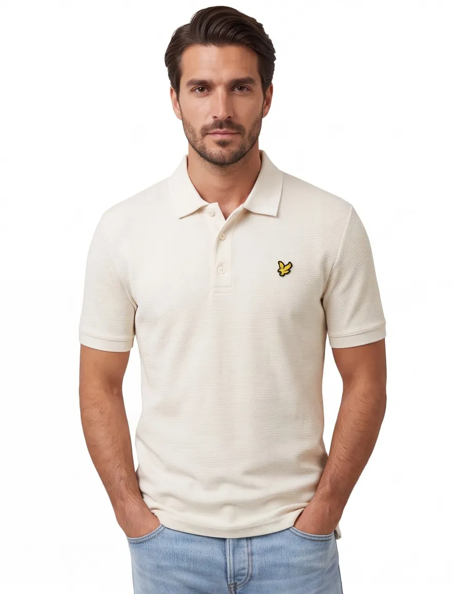Lyle & Scott Milano polo creme Relaxed Fit
