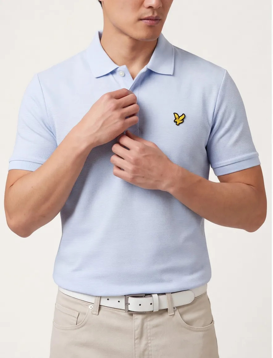 Lyle & Scott Milano polo shirt lichtblauw