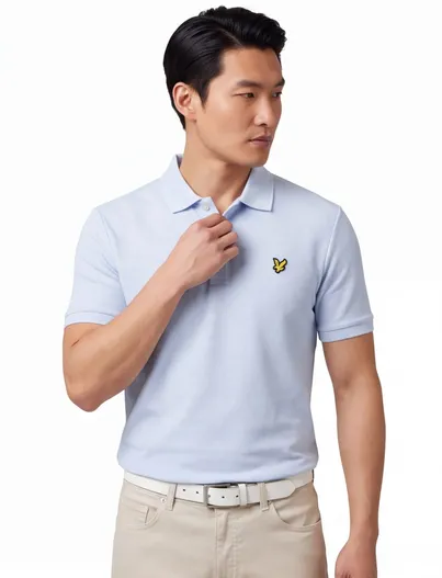 Lyle & Scott lichtblauw Lyle & Scott Milano polo shirt