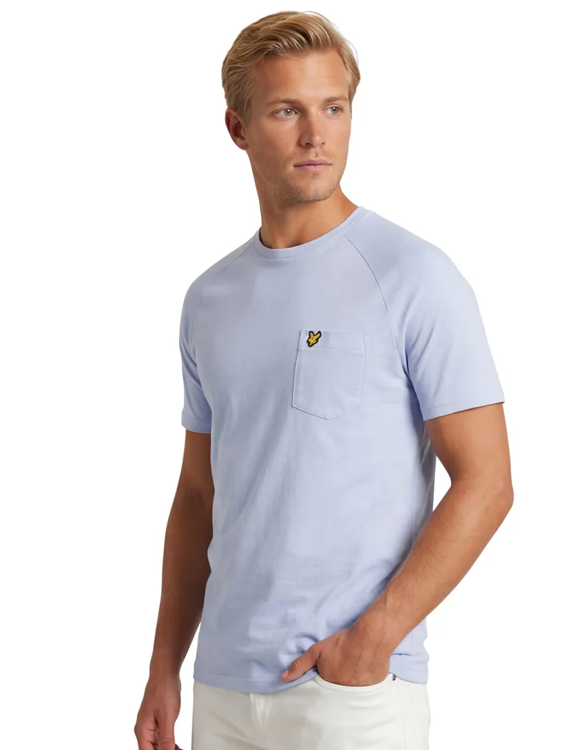 Lyle & Scott T-shirt lichtblauw katoen