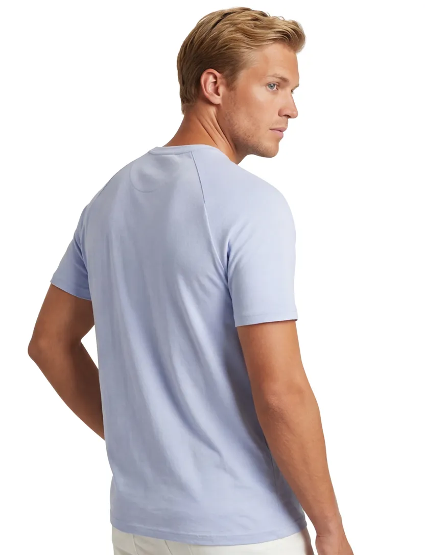 Lyle & Scott T-shirt lichtblauw katoen