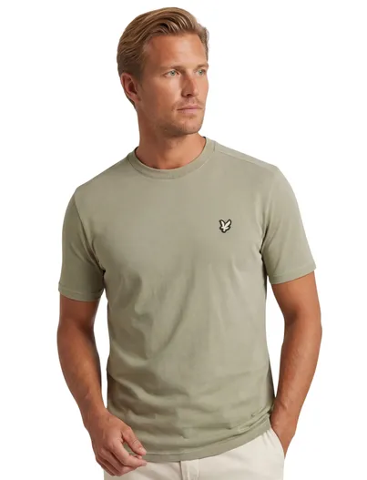 Lyle & Scott Lyle & Scott T-shirt groen ronde hals katoenen normale fit