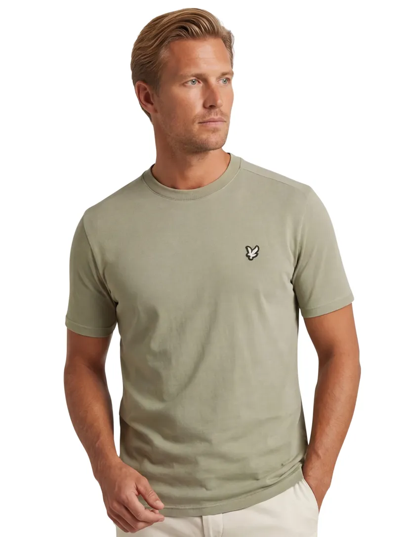 Lyle & Scott T-shirt groen ronde hals katoenen normale fit